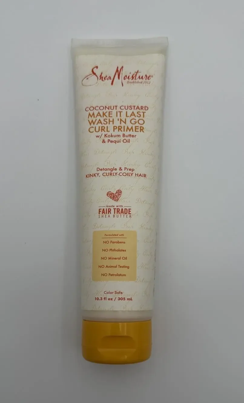 Shea Moisture Coconut Custard Make It Last Wash N Go Curl Primer 10.3 fl Sealed